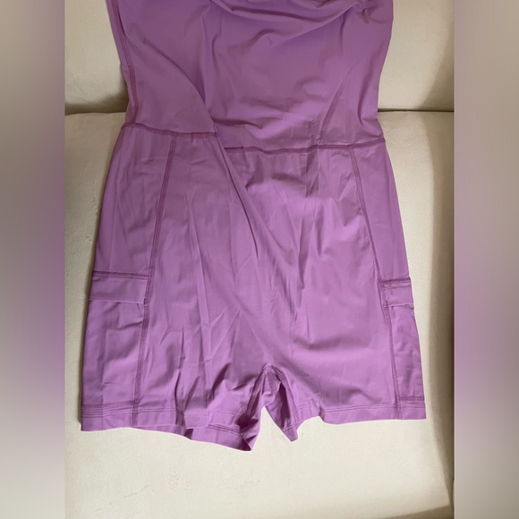 NWT Outdoor Voices SOLD OUT One Shoulder Dress Built in Shorts Lavender Size L - Picture 12 of 13